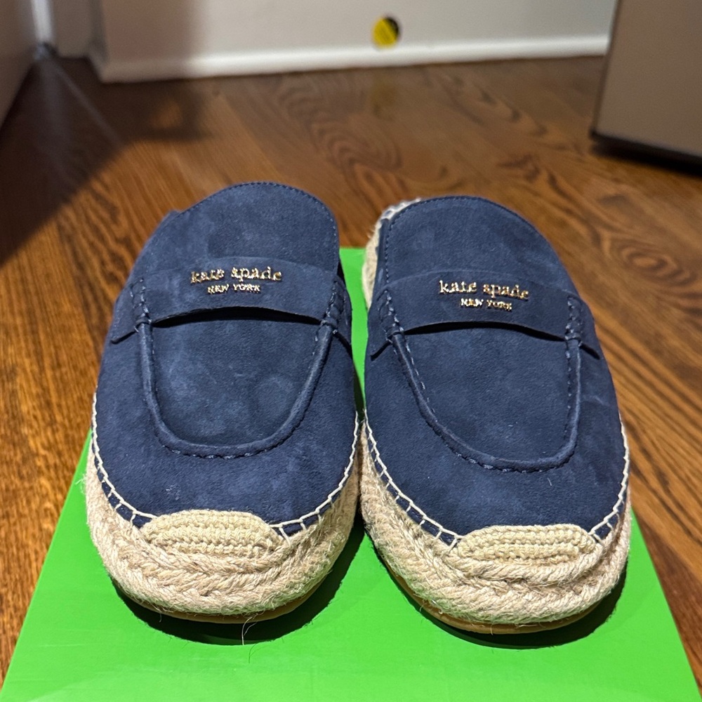 Kate Spade Dark Blue Espadrille Slip-Ons - Picture 2 of 4
